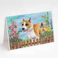 American Staffordshire Spring Greeting Cards Pack of 8 Blank Cards with Envelopes Whimsical A7 Size 5x7