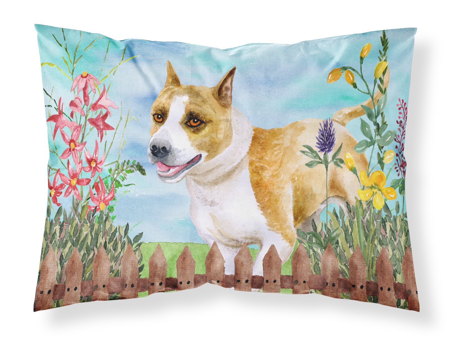 American Staffordshire Spring Standard Pillowcase Lightweight Super Soft Easy Care Decorative Artwork Pillowcase, Standard