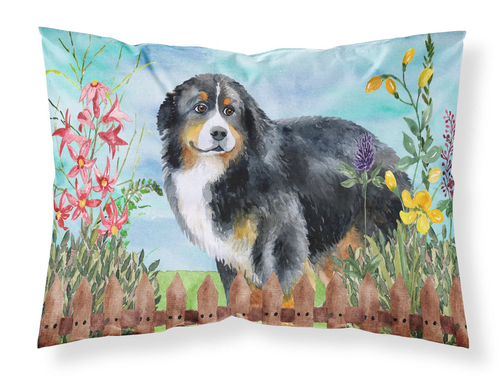 Bernese Mountain Dog Spring Standard Pillowcase Lightweight Super Soft Easy Care Decorative Artwork Pillowcase, Standard