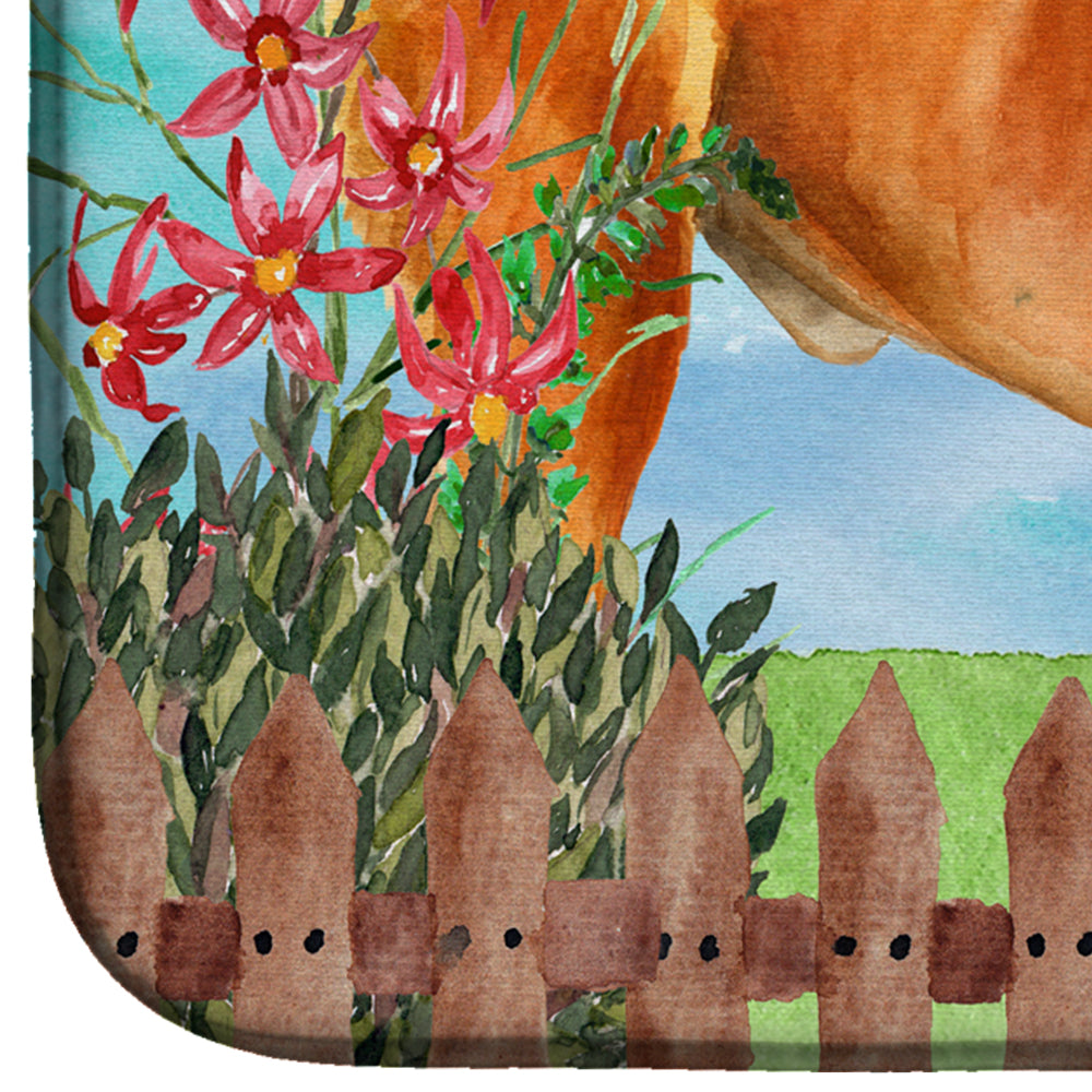 Boerboel Mastiff Spring Dish Drying Mat Absorbent Dish Drying Mat Pad for Kitchen Counter Dish Drainer Mat for Countertop, 14 x 21", Multicolor