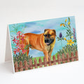 Boerboel Mastiff Spring Greeting Cards Pack of 8 Blank Cards with Envelopes Whimsical A7 Size 5x7