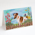 Smooth Fox Terrier Spring Greeting Cards Pack of 8 Blank Cards with Envelopes Whimsical A7 Size 5x7