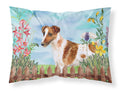 Smooth Fox Terrier Spring Standard Pillowcase Lightweight Super Soft Easy Care Decorative Artwork Pillowcase, Standard