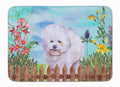 Bichon Frise Spring Memory Foam Kitchen Mat Machine Washable Anti-Fatigue Cushion Comfort Bath or Kitchen Rug