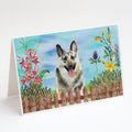 East-European Shepherd Spring Greeting Cards Pack of 8 Blank Cards with Envelopes Whimsical A7 Size 5x7