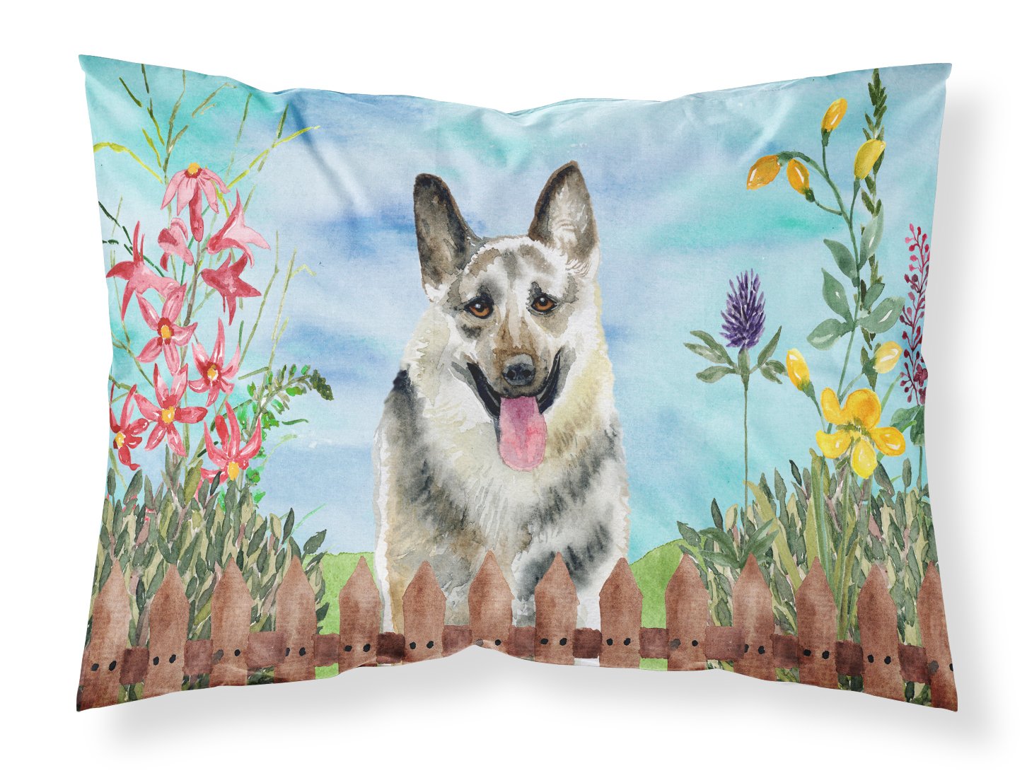 East-European Shepherd Spring Standard Pillowcase Lightweight Super Soft Easy Care Decorative Artwork Pillowcase, Standard