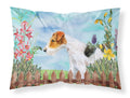 Fox Terrier Spring Standard Pillowcase Lightweight Super Soft Easy Care Decorative Artwork Pillowcase, Standard