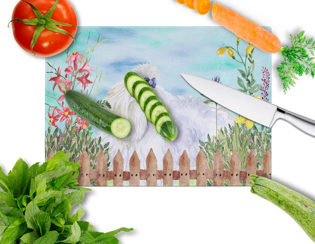 Maltese Spring Cutting Board Tempered Glass Kitchen Cutting Surface, Heat Resistant Chopping, Non-Slip Feet, Food Prep & Serving