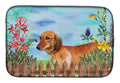 Dachshund Spring Dish Drying Mat Absorbent Dish Drying Mat Pad for Kitchen Counter Dish Drainer Mat for Countertop, 14 x 21", Multicolor