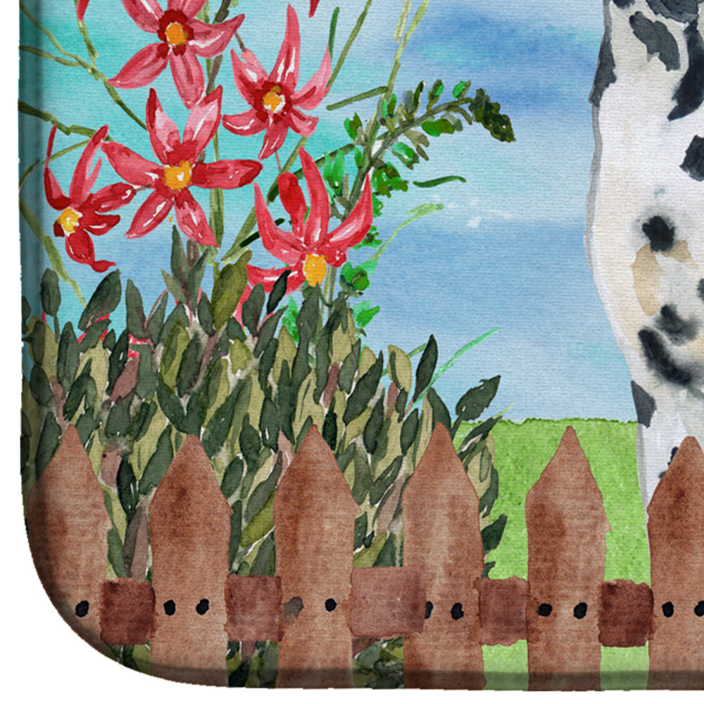 Dalmatian Spring Dish Drying Mat Absorbent Dish Drying Mat Pad for Kitchen Counter Dish Drainer Mat for Countertop, 14 x 21", Multicolor