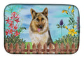 German Shepherd Spring Dish Drying Mat Absorbent Dish Drying Mat Pad for Kitchen Counter Dish Drainer Mat for Countertop, 14 x 21", Multicolor