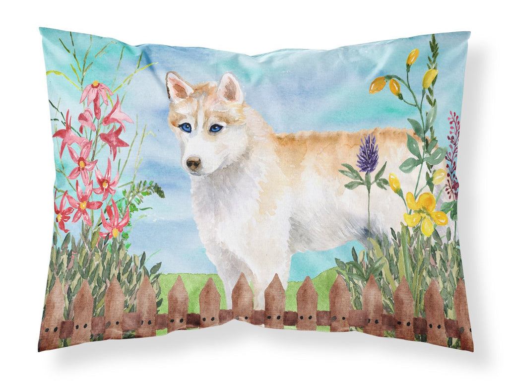Siberian Husky Spring Standard Pillowcase Lightweight Super Soft Easy Care Decorative Artwork Pillowcase, Standard