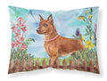 Miniature Pinscher Spring Standard Pillowcase Lightweight Super Soft Easy Care Decorative Artwork Pillowcase, Standard