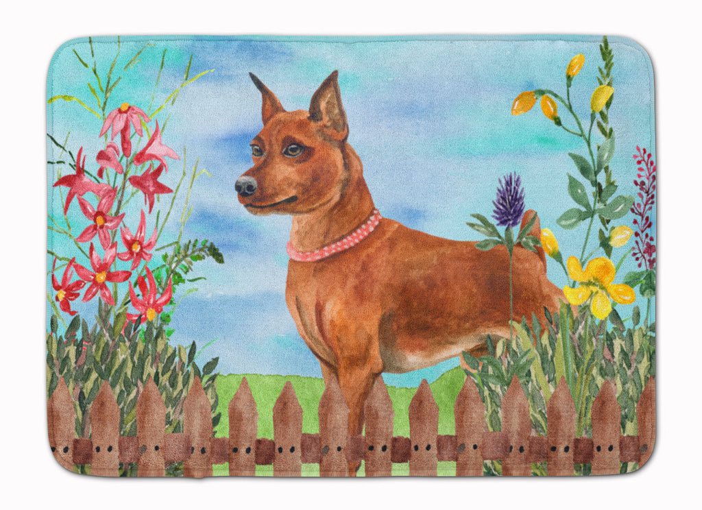 Miniature Pinscher Spring Memory Foam Kitchen Mat Machine Washable Anti-Fatigue Cushion Comfort Bath or Kitchen Rug
