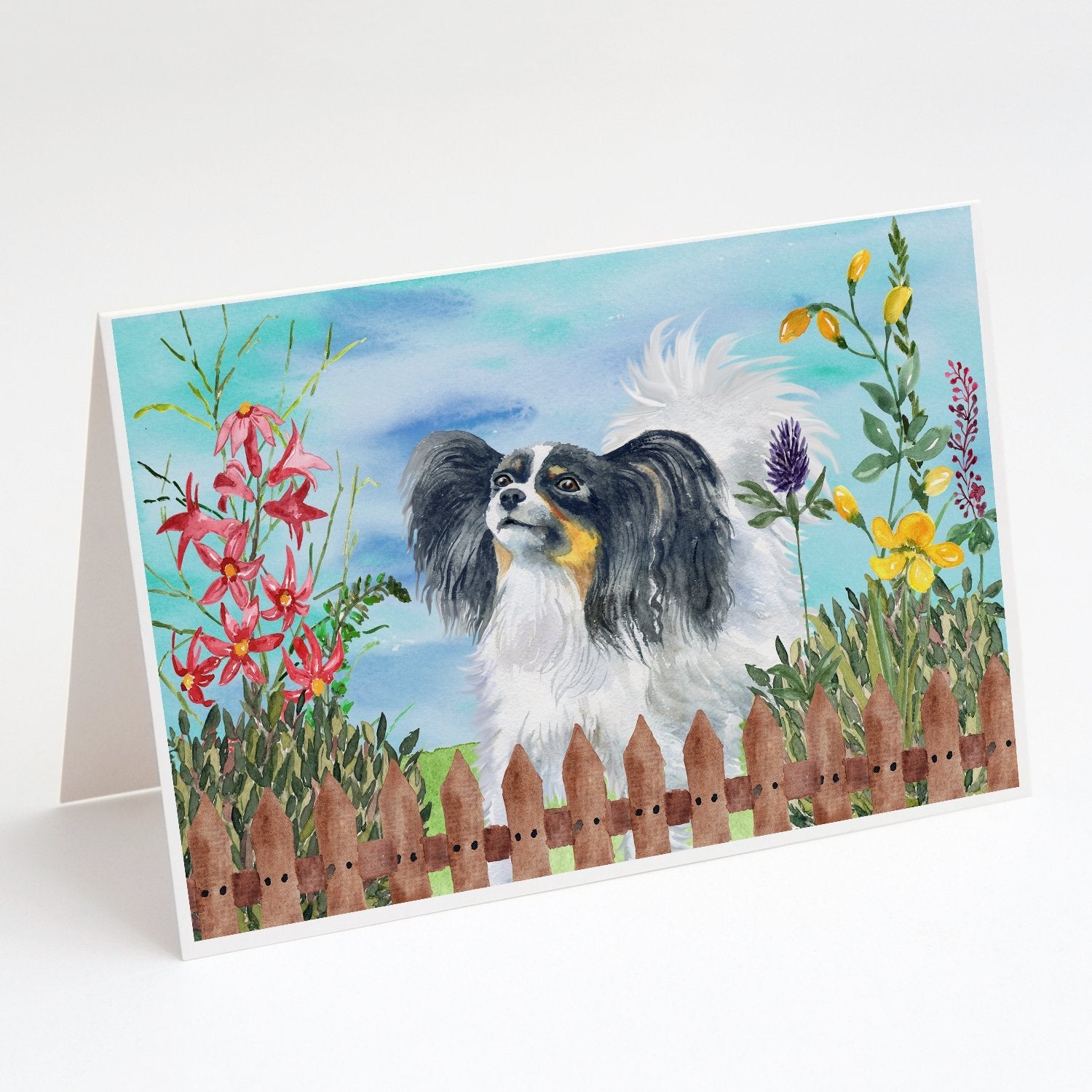 Papillon Spring Greeting Cards Pack of 8 Blank Cards with Envelopes Whimsical A7 Size 5x7