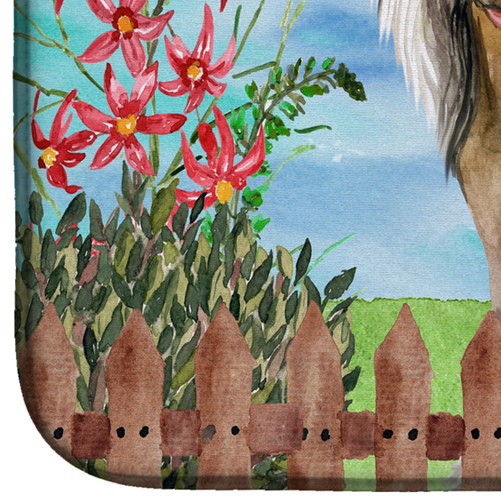 Chinese Crested Spring Dish Drying Mat Absorbent Dish Drying Mat Pad for Kitchen Counter Dish Drainer Mat for Countertop, 14 x 21", Multicolor