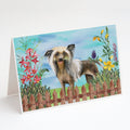 Chinese Crested Spring Greeting Cards Pack of 8 Blank Cards with Envelopes Whimsical A7 Size 5x7