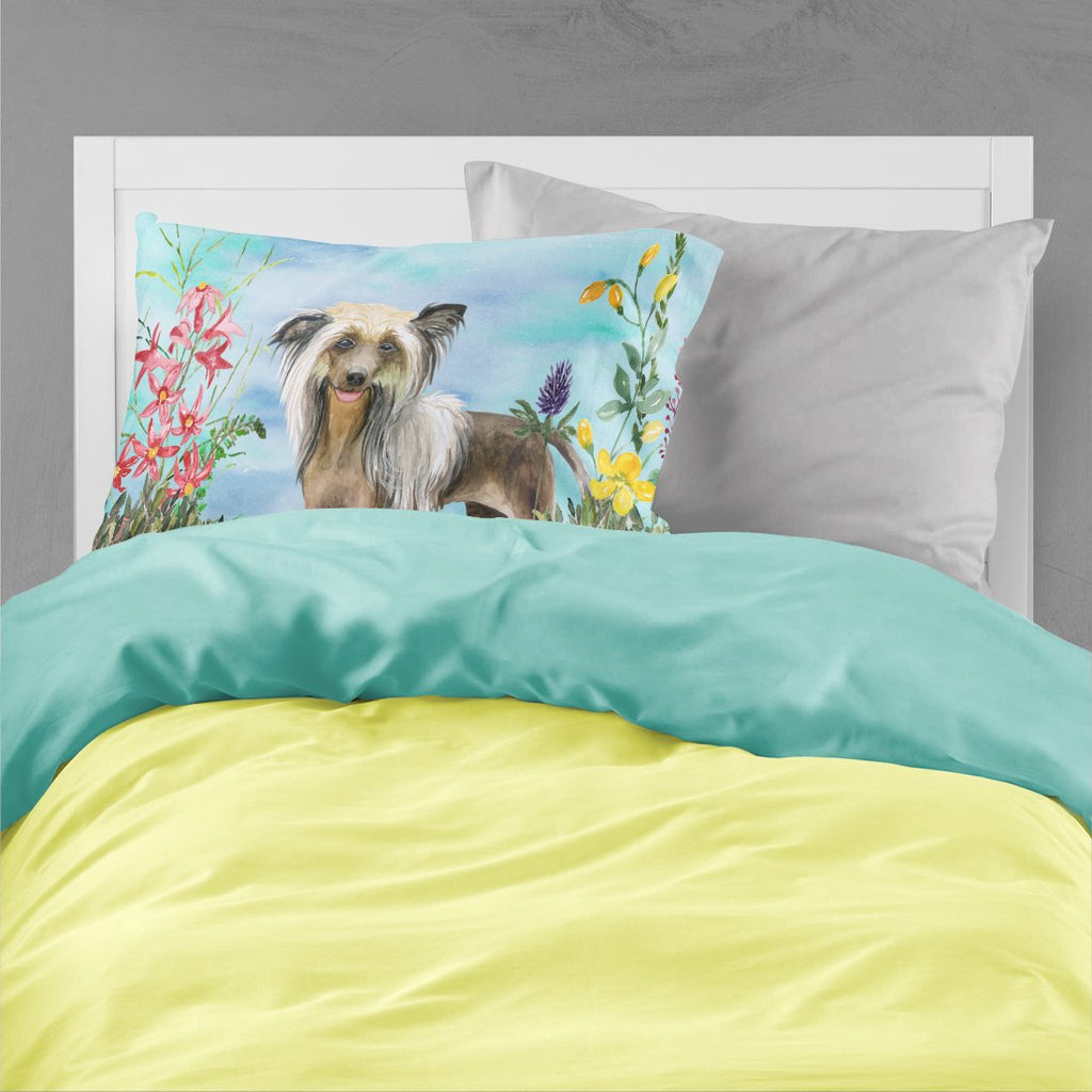 Chinese Crested Spring Standard Pillowcase Lightweight Super Soft Easy Care Decorative Artwork Pillowcase, Standard