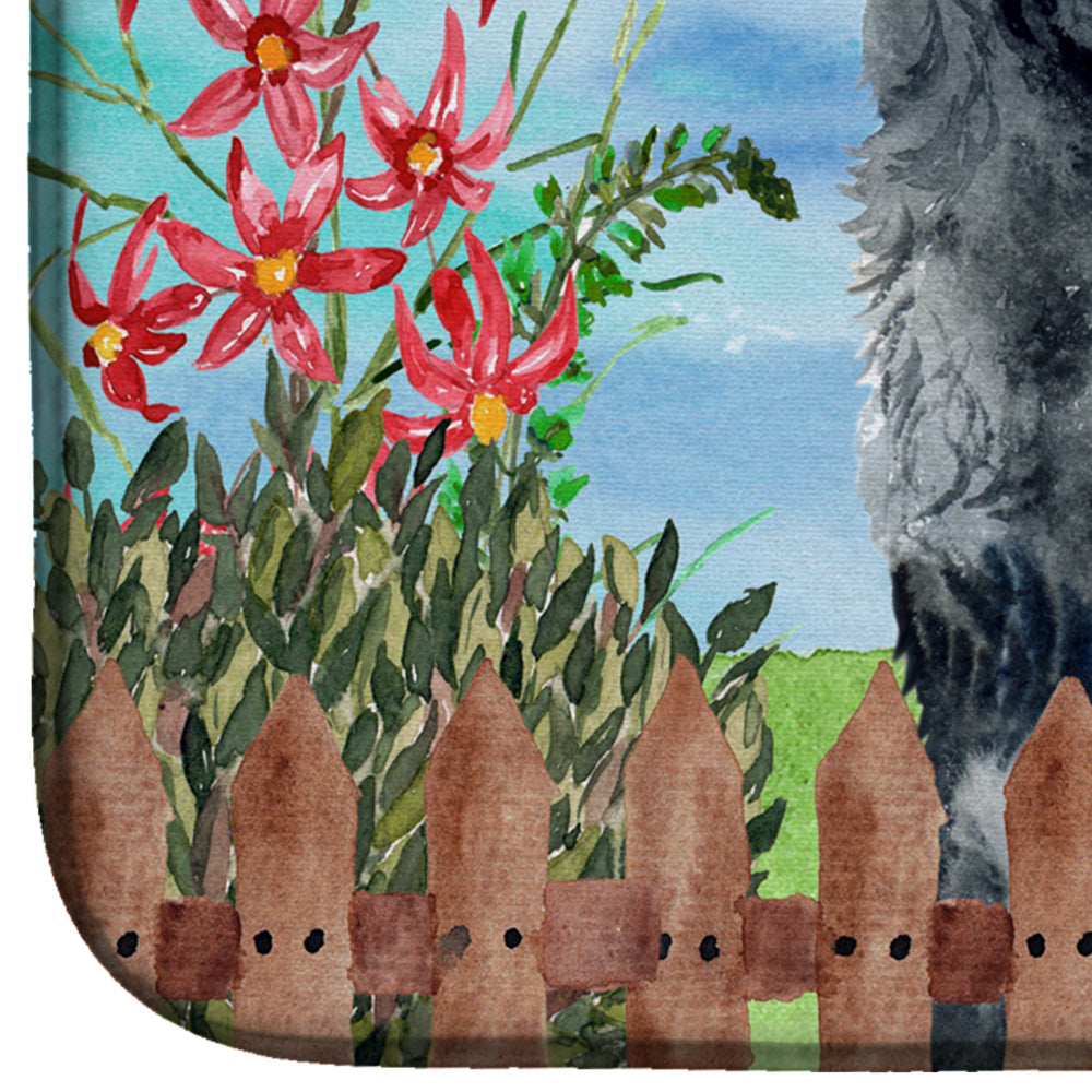 Giant Schnauzer Spring Dish Drying Mat Absorbent Dish Drying Mat Pad for Kitchen Counter Dish Drainer Mat for Countertop, 14 x 21", Multicolor