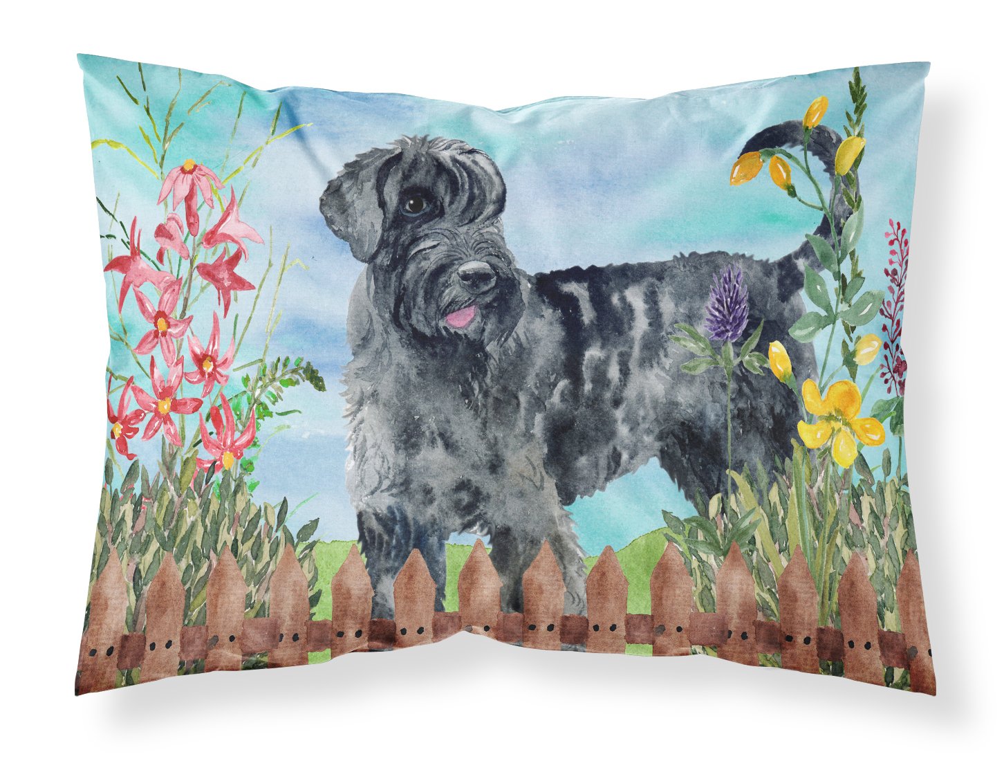 Giant Schnauzer Spring Standard Pillowcase Lightweight Super Soft Easy Care Decorative Artwork Pillowcase, Standard