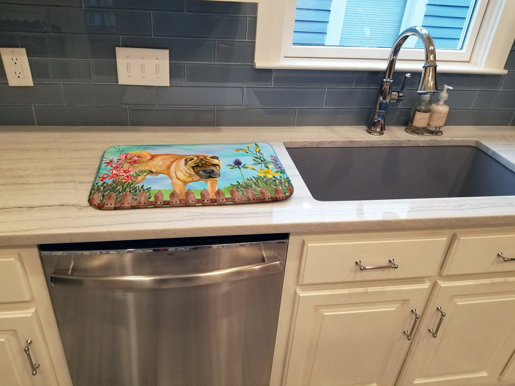 Shar Pei Spring Dish Drying Mat Absorbent Dish Drying Mat Pad for Kitchen Counter Dish Drainer Mat for Countertop, 14 x 21", Multicolor
