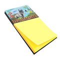 Schnauzer Spring Watercolor Sticky Note Holder Refillable Dispenser Desk Accessory 3x3 Pad Gift