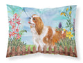 Cavalier Spaniel Spring Standard Pillowcase Lightweight Super Soft Easy Care Decorative Artwork Pillowcase, Standard