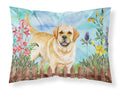 Golden Retriever Spring Standard Pillowcase Lightweight Super Soft Easy Care Decorative Artwork Pillowcase, Standard