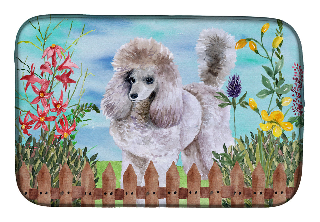 Poodle Spring Dish Drying Mat Absorbent Dish Drying Mat Pad for Kitchen Counter Dish Drainer Mat for Countertop, 14 x 21", Multicolor