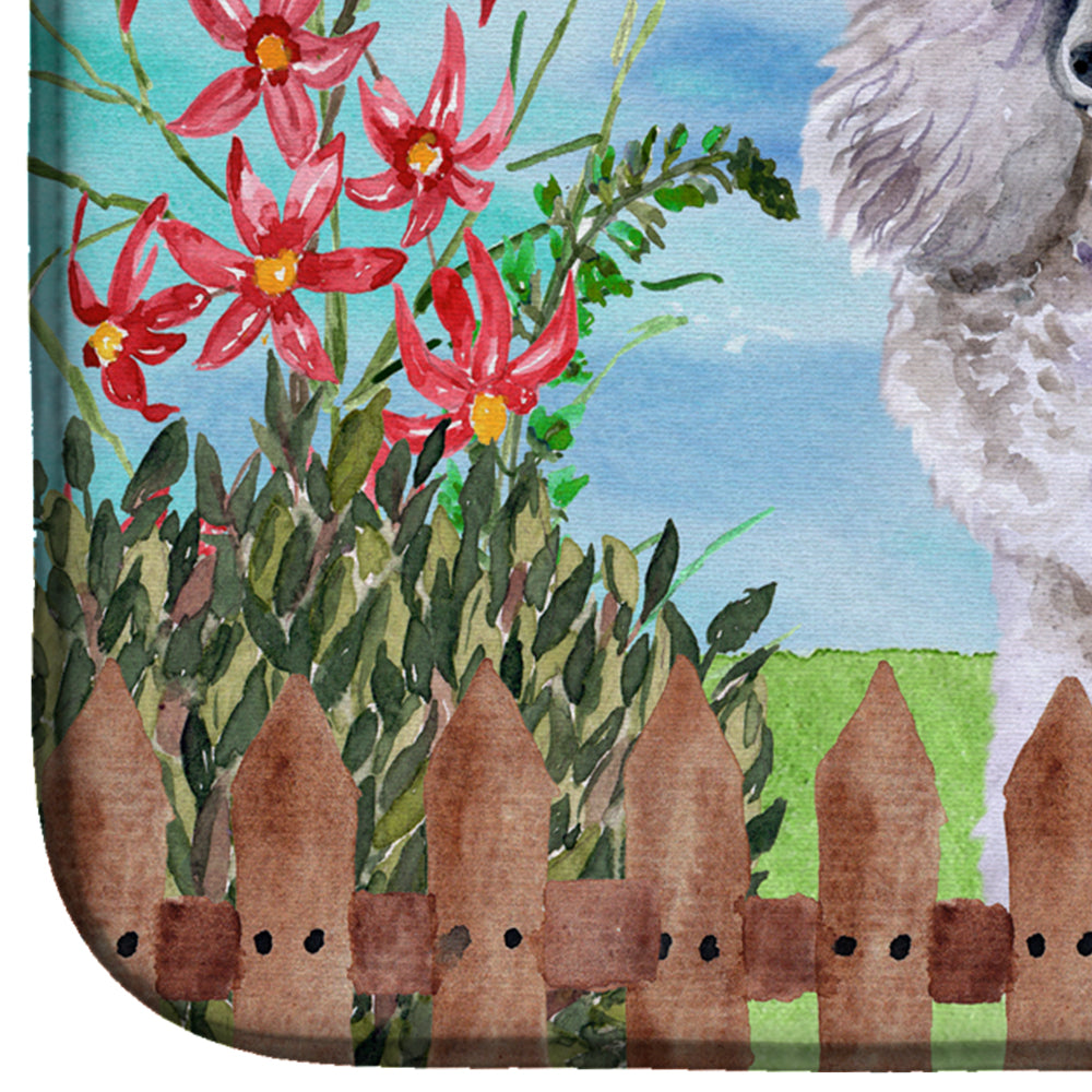 Poodle Spring Dish Drying Mat Absorbent Dish Drying Mat Pad for Kitchen Counter Dish Drainer Mat for Countertop, 14 x 21", Multicolor