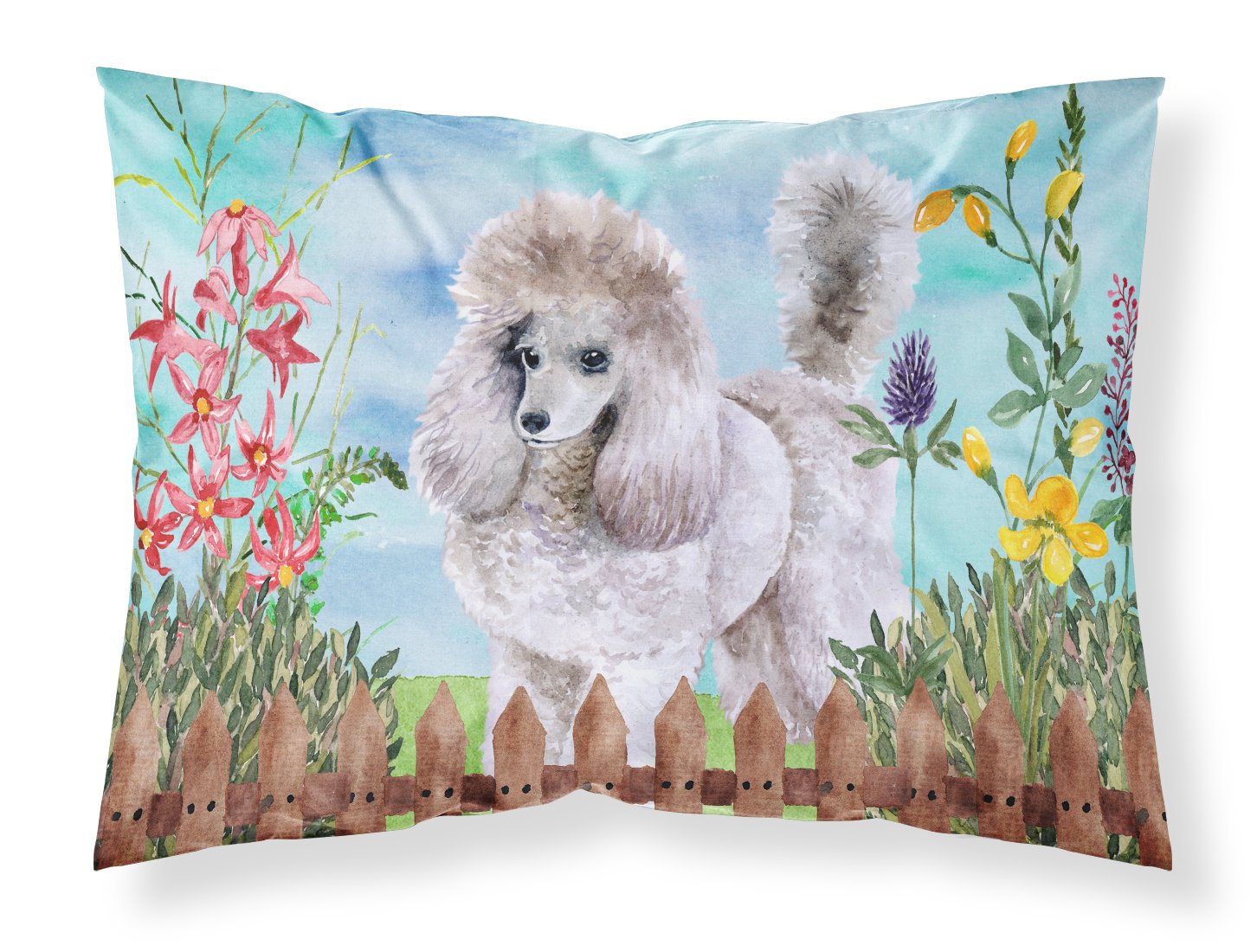 Poodle Spring Standard Pillowcase Lightweight Super Soft Easy Care Decorative Artwork Pillowcase, Standard