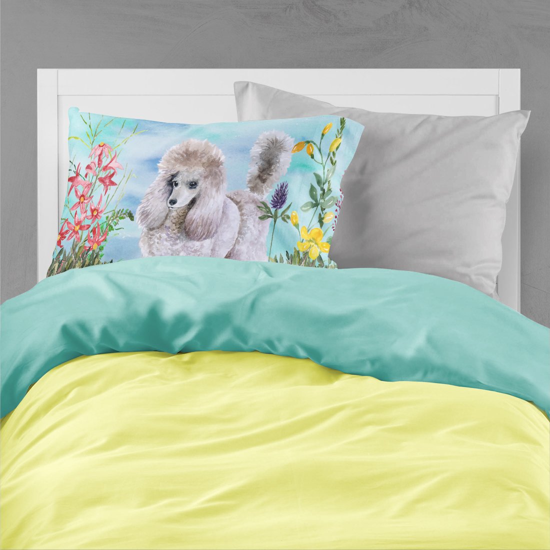 Poodle Spring Standard Pillowcase Lightweight Super Soft Easy Care Decorative Artwork Pillowcase, Standard