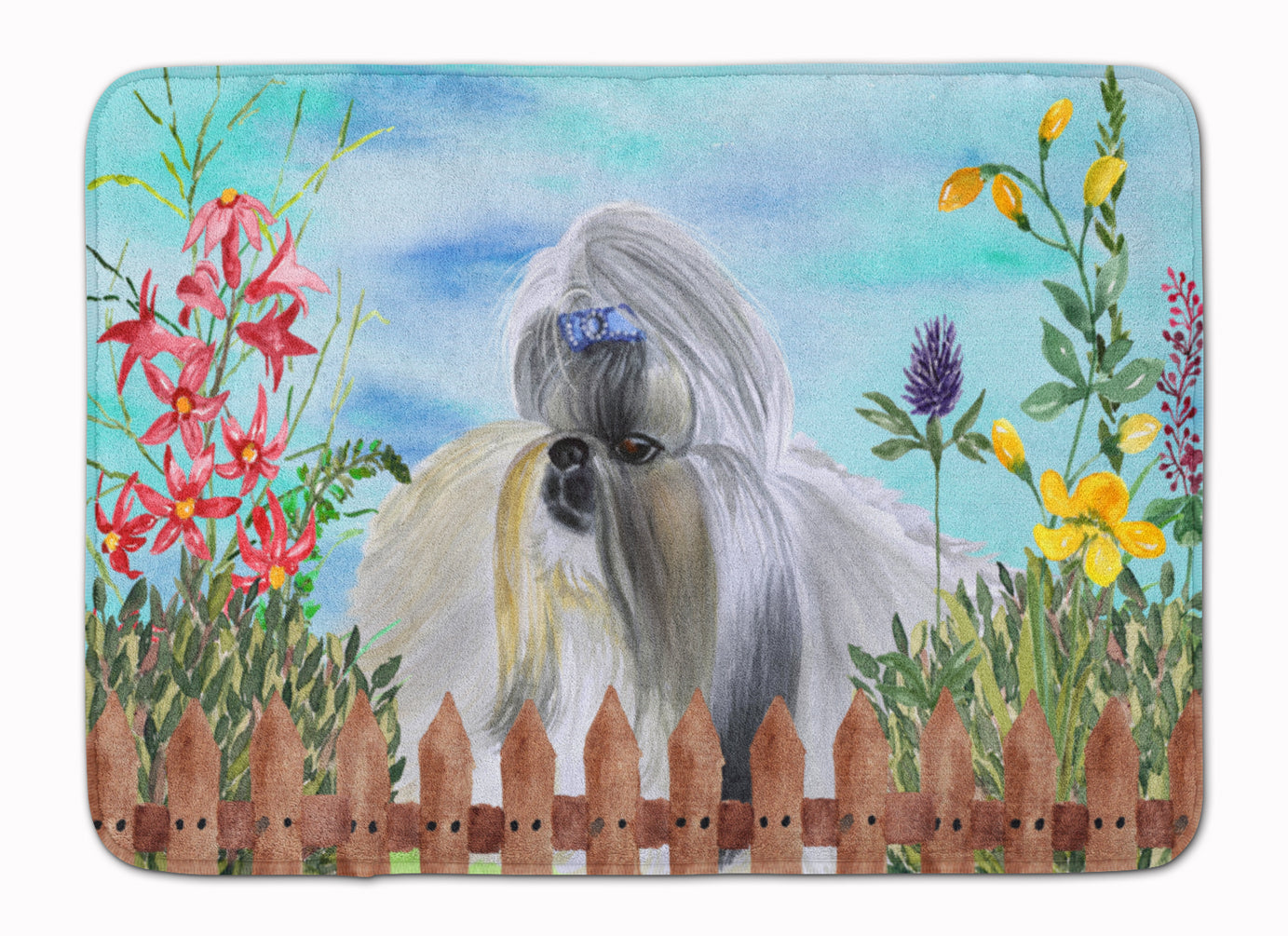 Shih Tzu Spring Memory Foam Kitchen Mat Machine Washable Anti-Fatigue Cushion Comfort Bath or Kitchen Rug