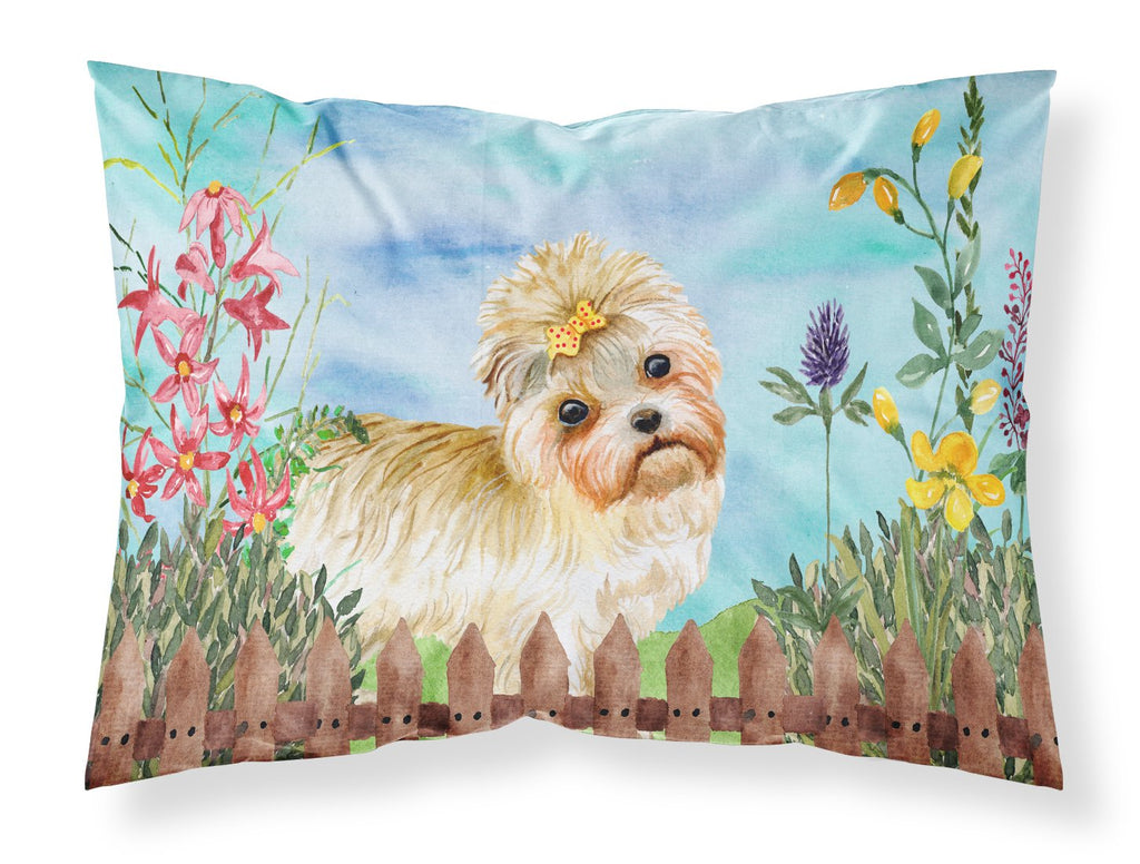 Morkie Spring Standard Pillowcase Lightweight Super Soft Easy Care Decorative Artwork Pillowcase, Standard