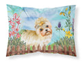 Morkie Spring Standard Pillowcase Lightweight Super Soft Easy Care Decorative Artwork Pillowcase, Standard