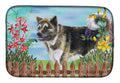 American Akita Spring Dish Drying Mat Absorbent Dish Drying Mat Pad for Kitchen Counter Dish Drainer Mat for Countertop, 14 x 21", Multicolor