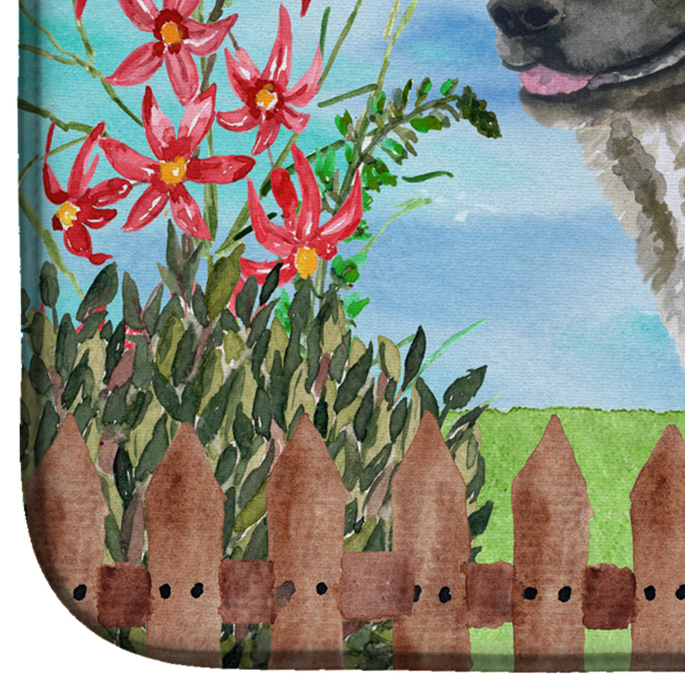 American Akita Spring Dish Drying Mat Absorbent Dish Drying Mat Pad for Kitchen Counter Dish Drainer Mat for Countertop, 14 x 21", Multicolor