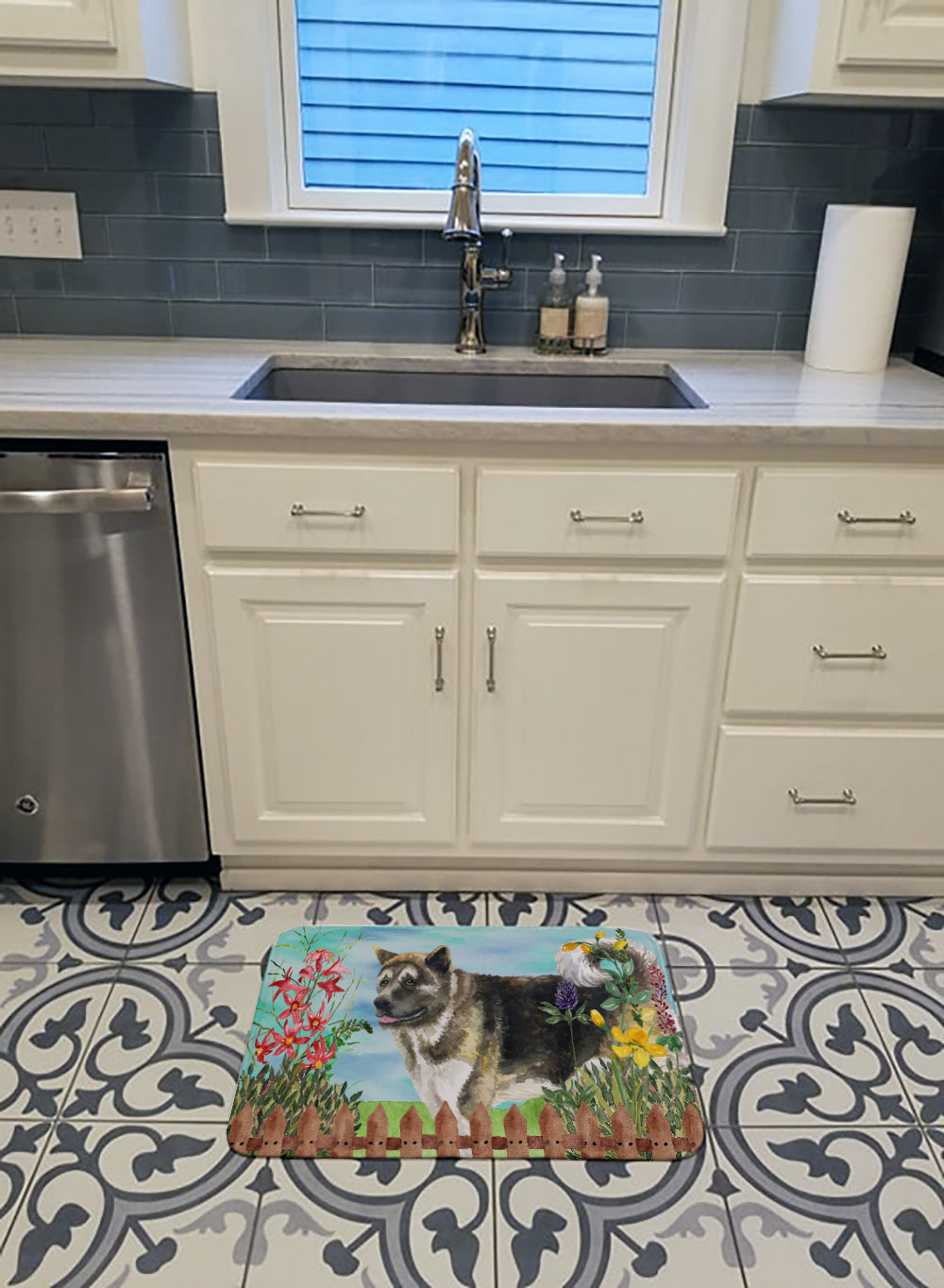 American Akita Spring Memory Foam Kitchen Mat Machine Washable Anti-Fatigue Cushion Comfort Bath or Kitchen Rug