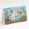 Irish Wolfhound Spring Greeting Cards Pack of 8 Blank Cards with Envelopes Whimsical A7 Size 5x7