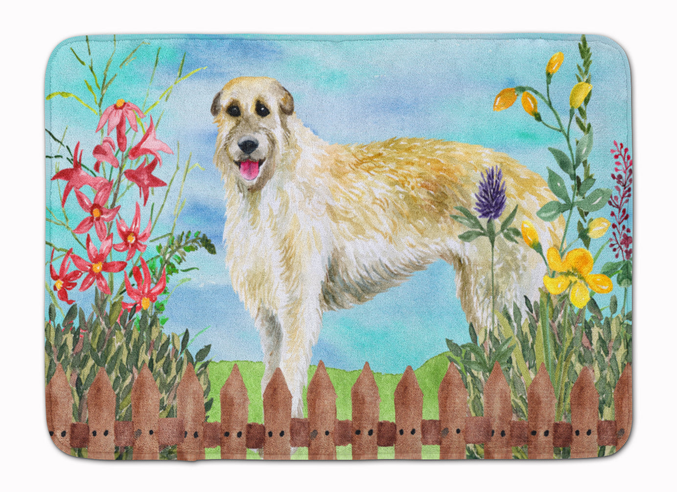 Irish Wolfhound Spring Memory Foam Kitchen Mat Machine Washable Anti-Fatigue Cushion Comfort Bath or Kitchen Rug
