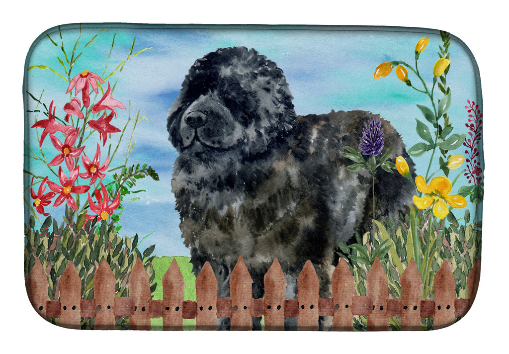 Newfoundland Spring Dish Drying Mat Absorbent Dish Drying Mat Pad for Kitchen Counter Dish Drainer Mat for Countertop, 14 x 21", Multicolor