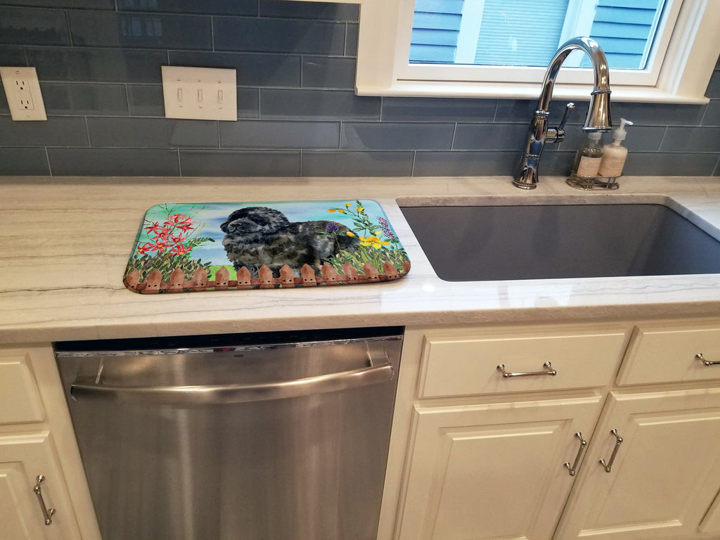 Newfoundland Spring Dish Drying Mat Absorbent Dish Drying Mat Pad for Kitchen Counter Dish Drainer Mat for Countertop, 14 x 21", Multicolor