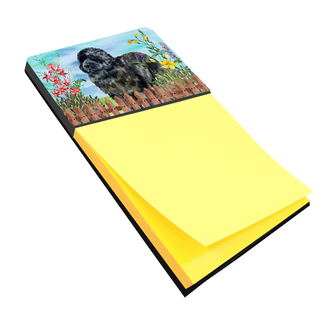 Newfoundland Spring Watercolor Sticky Note Holder Refillable Dispenser Desk Accessory 3x3 Pad Gift