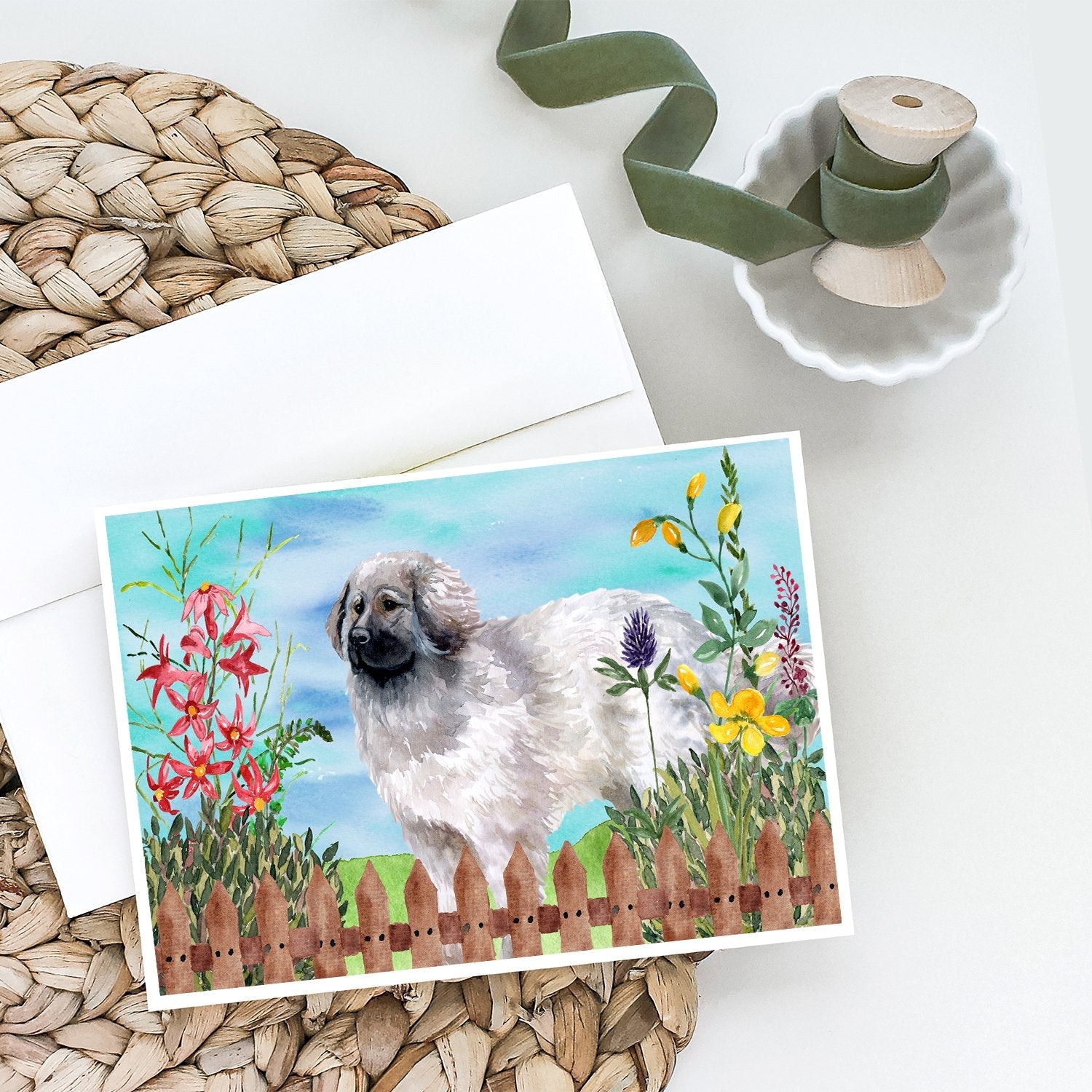 Moscow Watchdog Spring Greeting Cards Pack of 8 Blank Cards with Envelopes Whimsical A7 Size 5x7