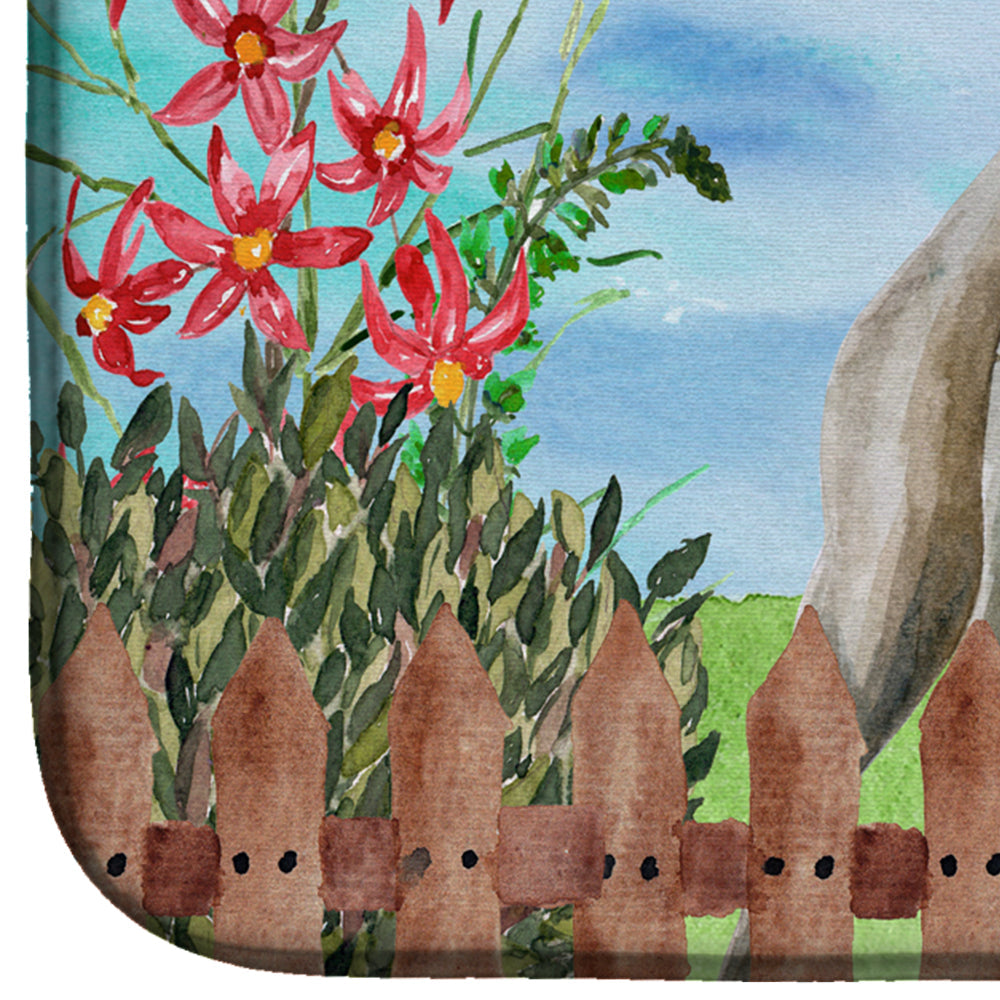 Weimaraner Spring Dish Drying Mat Absorbent Dish Drying Mat Pad for Kitchen Counter Dish Drainer Mat for Countertop, 14 x 21", Multicolor