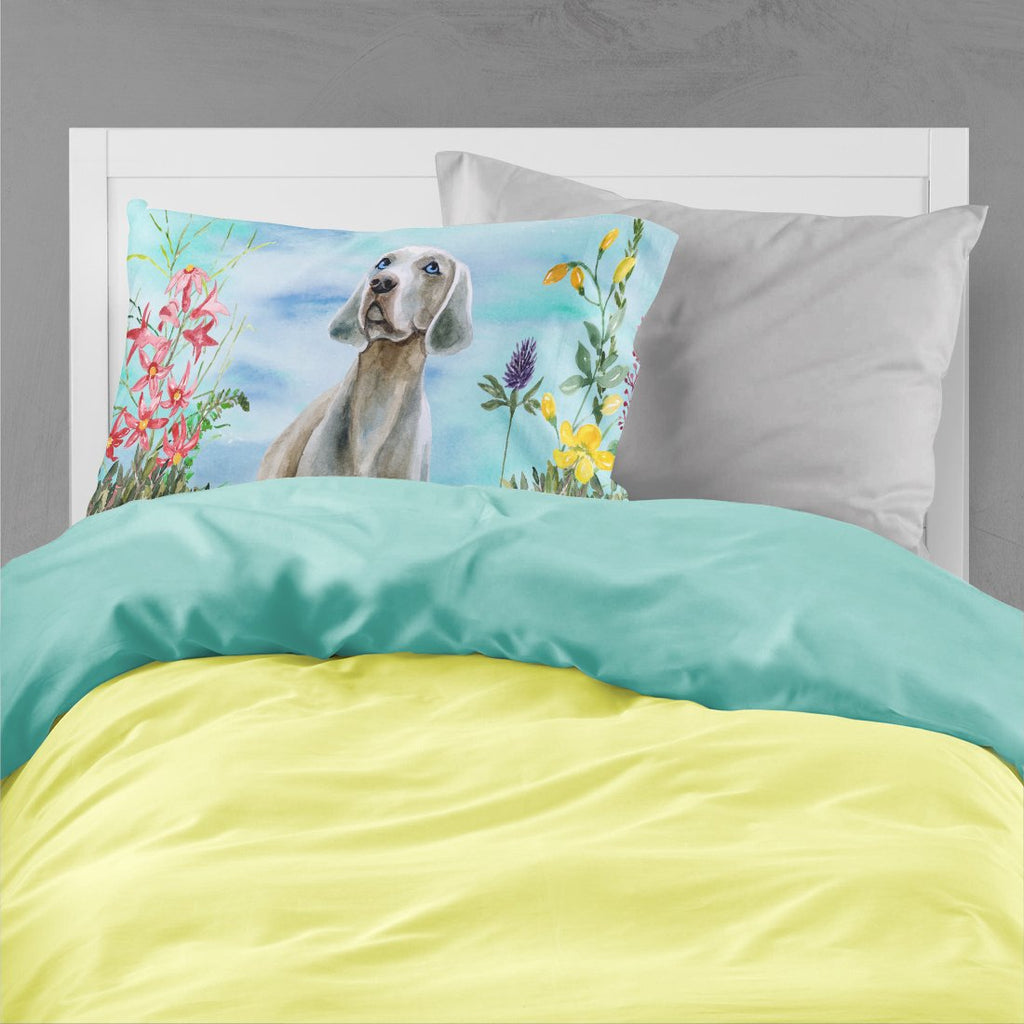 Weimaraner Spring Standard Pillowcase Lightweight Super Soft Easy Care Decorative Artwork Pillowcase, Standard