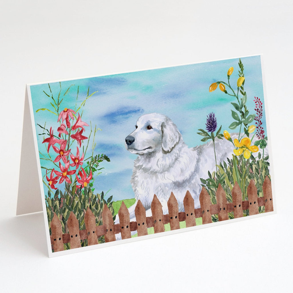 Maremma Sheepdog Spring Greeting Cards Pack of 8 Blank Cards with Envelopes Whimsical A7 Size 5x7