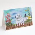 Maremma Sheepdog Spring Greeting Cards Pack of 8 Blank Cards with Envelopes Whimsical A7 Size 5x7