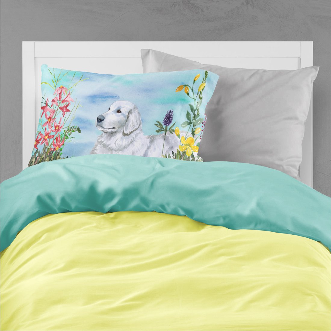 Maremma Sheepdog Spring Standard Pillowcase Lightweight Super Soft Easy Care Decorative Artwork Pillowcase, Standard