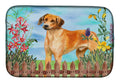 Rhodesian Ridgeback Spring Dish Drying Mat Absorbent Dish Drying Mat Pad for Kitchen Counter Dish Drainer Mat for Countertop, 14 x 21", Multicolor